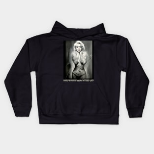 Marilyn Monroe as The Tattooed Lady Print Kids Hoodie